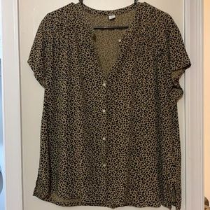 Animal Print Flowy Top